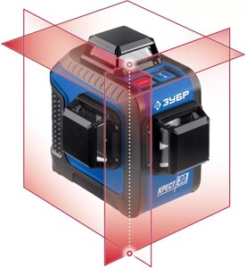 Нивелир линейный лазерный КРЕСТ 3D, ЗУБР, серия "Профессионал"34908_z01)