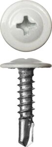 Саморезы по металлу с прессшайбой и сверлом ЗУБР 16 х 4.2 мм, RAL 9003, 500 шт., окрашен. (300211-42-016-9003)