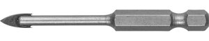 Сверло по стеклу и кафелю ЗУБР 4 мм, 2-х резцовый, шестигранный хвостовик (29840-04)