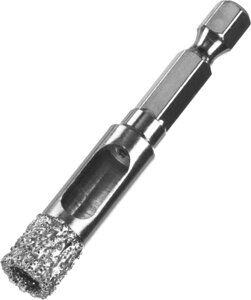 Сверло трубчатое универсальное ЗУБР Ø10 мм, ВВС, HEX 1/4", алмазное, серия "Профессионал"29865-10)