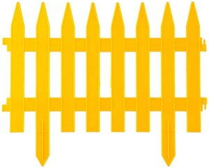 Забор декоративный КЛАССИКА, Grinda, 28х300 см, желтый (422201-Y)