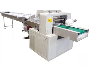 ALD-600X. Горизонтальная упаковочная линия с нижней подачей пленки. Флоу-пакупаковка.