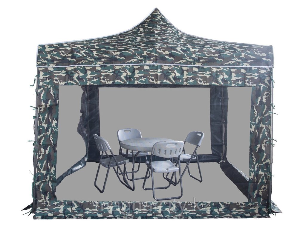 Беседка - шатер с маскитной сеткой (3х3м), хаки от компании Atlanta Интернет-Магазин - фото 1