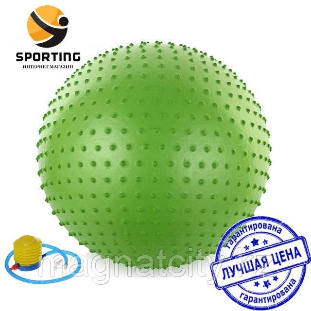 Фитбол, мяч для фитнеса массажный с насосом, (d=75см) от компании Atlanta Интернет-Магазин - фото 1