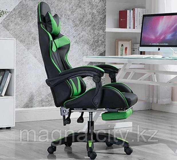 Кресло игровое GC-1050, зелено-черное от компании Atlanta Интернет-Магазин - фото 1