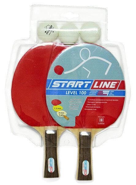 Набор: 2 Ракетки Level 100, 3 Мяча Club Select, упаковано в блистер от компании Atlanta Интернет-Магазин - фото 1