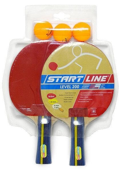 Набор: 2 Ракетки Level 200, 3 Мяча Club Select, упаковано в блистер от компании Atlanta Интернет-Магазин - фото 1