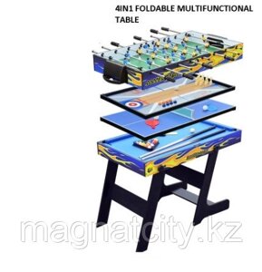 Игровой стол 4в1 FOLDABLE MULTIFUNCTIONAL TABLE (теннис, боулинг, футбол, бильярд) в Алматы от компании Atlanta Интернет-Магазин