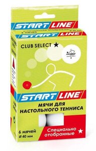 Шарики теннисные Club Select 1*6 мячей в упаковке, белые)