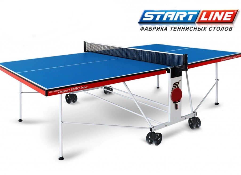 Теннисный стол Compact Expert Indoor с сеткой СИНИЙ (BLUE) от компании Atlanta Интернет-Магазин - фото 1