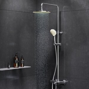 F0790510 Gem душ. система, набор: смеситель д/ванна/душа с термостатом, верхн. душ d 220 мм, ручн. душ AM. PM
