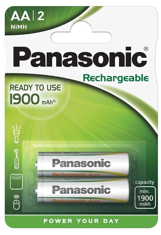 Аккумулятор Panasonic HHR-3MVE/2BC Ready to Use АА 1900 mAh/2B от компании «Алтын-Килит» - фото 1