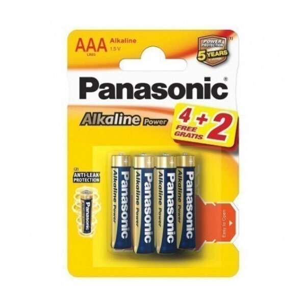 Panasonic      LR03 Alkaline   Power  Blister*6 (4+2) от компании «Алтын-Килит» - фото 1