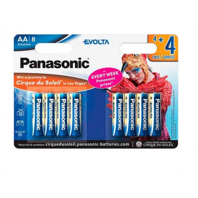 Panasonic         LR6  EVOLTA  Blister*8 (4+4 CDS) от компании «Алтын-Килит» - фото 1