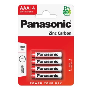 Panasonic R03 Zinc Carbon Blister*4