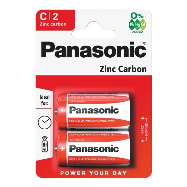 Panasonic R14 Zinc Carbon Blister*2 от компании «Алтын-Килит» - фото 1