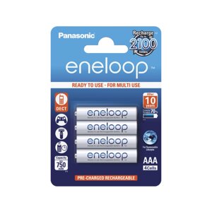 Аккумулятор Panasonic eneloop BK-4MCCE/4BE 750mAh AAA R03 BL4