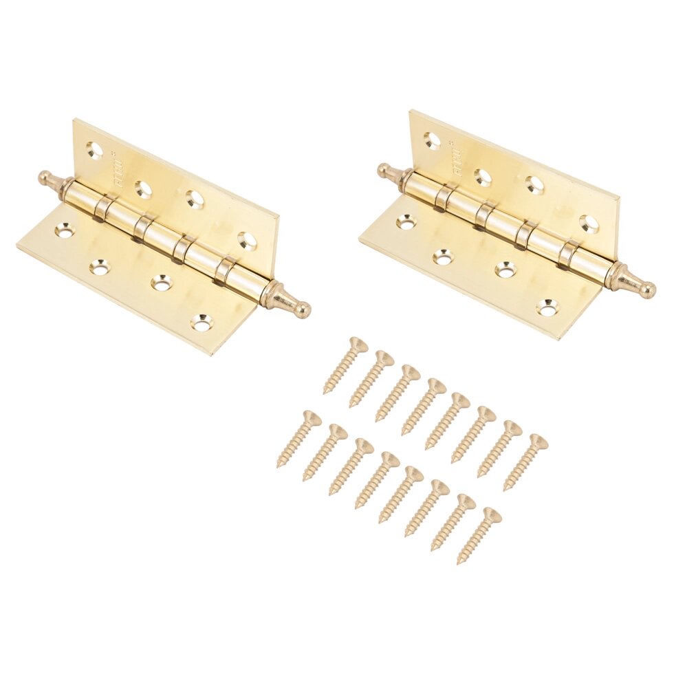 RENZ 100-4BB СH SB 4 подш коронка мат латунь 100*75 Петля дверная 2 шт (50;1!!!) от компании «Алтын-Килит» - фото 1