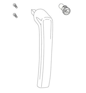 Ручка для алюминиевого окна без розетки, серебр. R01.5