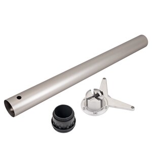 Soller комплект ножек для 1 стола (труба + крепление "усы"подпятник) 710/60 мат. никель 0.9мм (0,8м