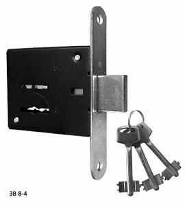 Замок врезной сувальдный ОМЕГА ЗВ8-4 (3 ключа)