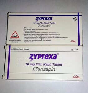 Зипрекса Zyprexa 10 mg Olanzapin Lilly 28 tab.