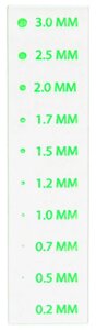 Панель прозрачная для оценки размеров индикаций дефектов (0,005"-0,125")