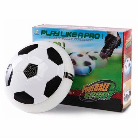 Аэромяч плоский HoverBall с LED-подсветкой для игры в футбол от компании SHOPPE • Лучшее – себе. - фото 1