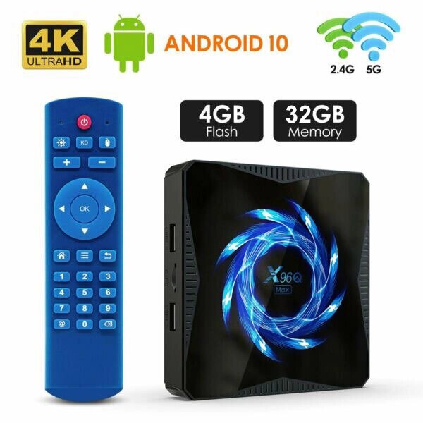 Android SmartTV приставка X96Q MAX {Allwinner H616, Mali-G31MP2 Dvalin, WiFi 2.4 + 5 Ghz, Lan, BT, USB} (4 + 32 Gb) от компании SHOPPE • Лучшее – себе. - фото 1