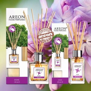 Ароматизатор для дома с эфирными маслами и бамбуковыми шпажками AREON (Цветок сирени / 85 мл)