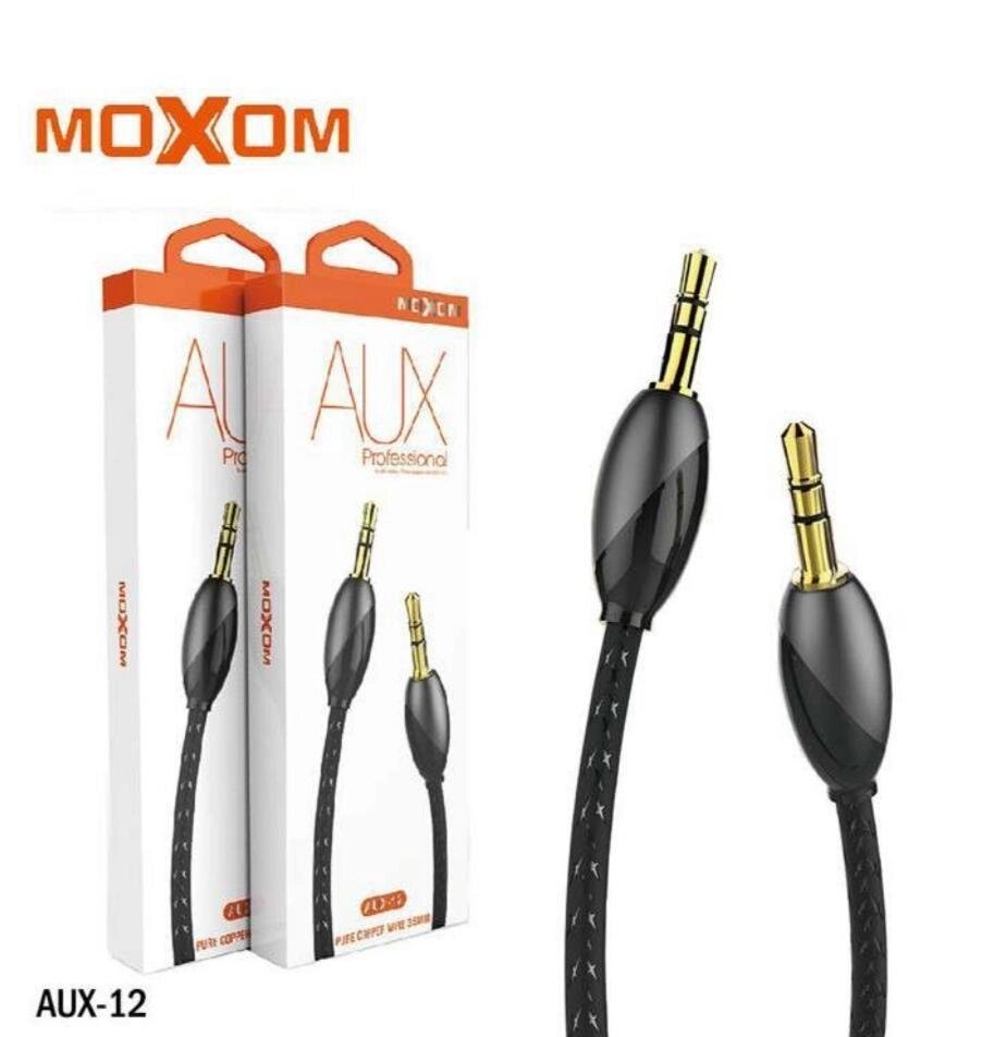 Аудиокабель медный AUX-AUX MOXOM {mini jack 3,5мм} (1 метр) от компании SHOPPE • Лучшее – себе. - фото 1