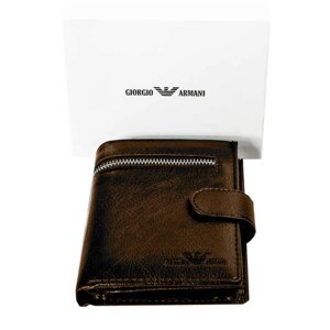 Бумажник двойного сложения мужской GIORGIO ARMANI A20803-3 (А03, кофейный)