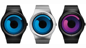 Часы наручные спортивные SINOBI футуристического дизайна (Черный ремешок/Фиолетовый циферблат)