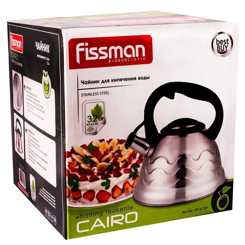 Чайник со свистком Fissman CAIRO KT-5012 [3,2 л] от компании SHOPPE • Лучшее – себе. - фото 1