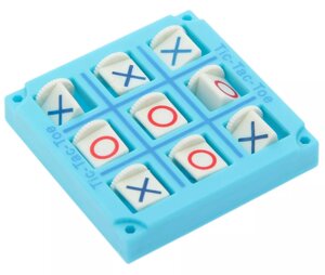Игра-стратегия на логику карманная «Крестики-нолики»Голубой)