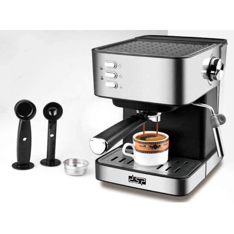 Кофемашина полуавтоматическая DSP Espresso Coffee Maker KA3028 с капучинатором от компании SHOPPE • Лучшее – себе. - фото 1