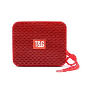 Колонка-гарнитура портативная bluetooth «hands free» T&G 166 с mp3-плеером (Красный)