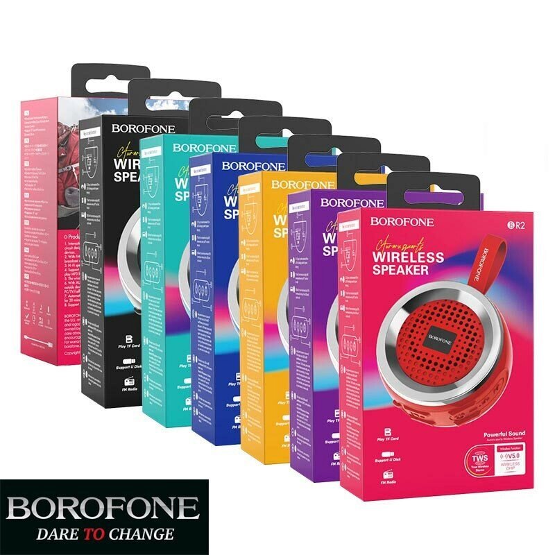 Колонка портативная беспроводная Borofone Aurora {FM, BT 5.0, TWS, ответ на звонки, microSD/USB} с MP3-плеером (Серый) от компании SHOPPE • Лучшее – себе. - фото 1