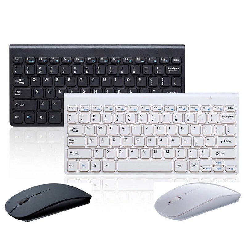 Комплект беспроводной клавиатура + мышь Mini Keyboard [2.4 GHz] (Черный) от компании SHOPPE • Лучшее – себе. - фото 1