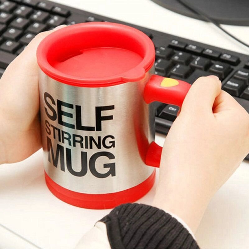 Кружка-мешалка автоматическая «Self Stirring Mug» с крышкой (Красный) от компании SHOPPE • Лучшее – себе. - фото 1