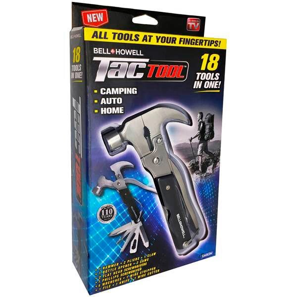 Молоток-мультитул TACTOOL Bell + Howell 18-в-1 от компании SHOPPE • Лучшее – себе. - фото 1