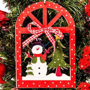 Набор декоративных новогодних подвесок «Рождественская ночь»2 шт] КХ-209