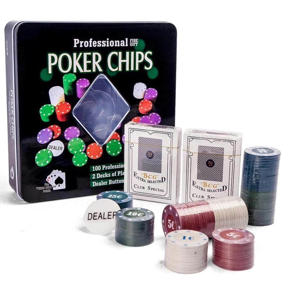 Набор для покера POKER CHIPS от компании SHOPPE • Лучшее – себе. - фото 1