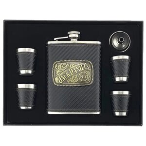 Набор подарочный для виски с фляжкой и стопками «Whiskey Brands»Jack Daniel's Вadge)