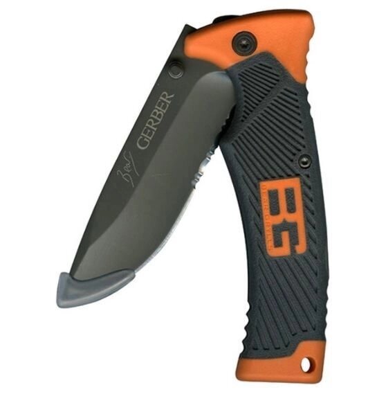 Нож туристический складной Gerber Bear Grylls 137 с нейлоновым чехлом от компании SHOPPE • Лучшее – себе. - фото 1