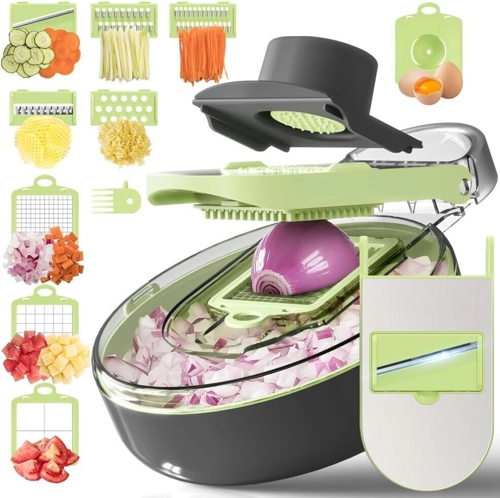 Овощерезка-терка-шинковка Badelite Vegetable Cutter с чашей {9 насадок} от компании SHOPPE • Лучшее – себе. - фото 1