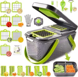 Набор для нарезки и шинковки овощей Veggie Chopper Slicer and Dicer {22 предмета}