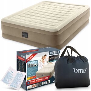 Кровать двуспальная ортопедическая INTEX Comfort-Plush DELUXE 64428 надувная с электронасосом