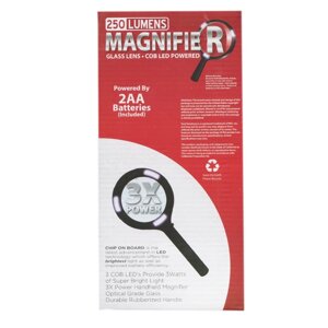 Лупа ручная с LED подсветкой MAGNIFIER 3Х