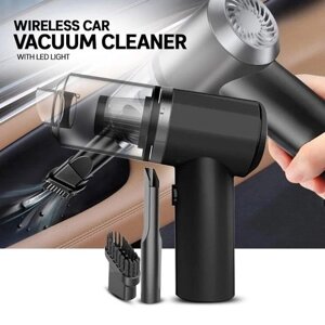 Пылесос беспроводной автомобильный с подсветкой и USB-зарядкой WLP Mini Cleaner C3001 + 2 насадки